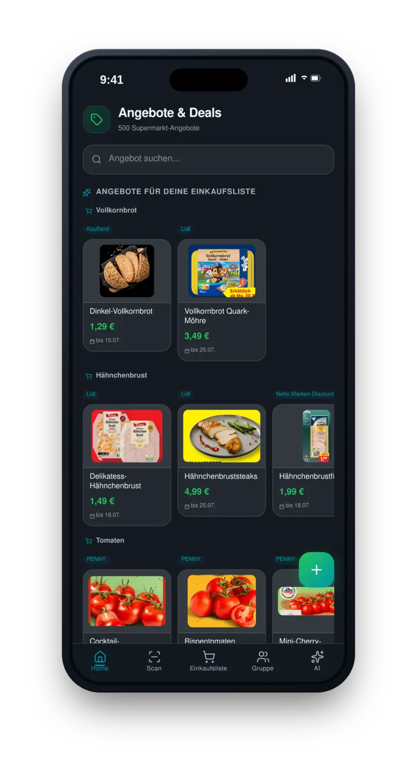SparPlaner App — Angebote